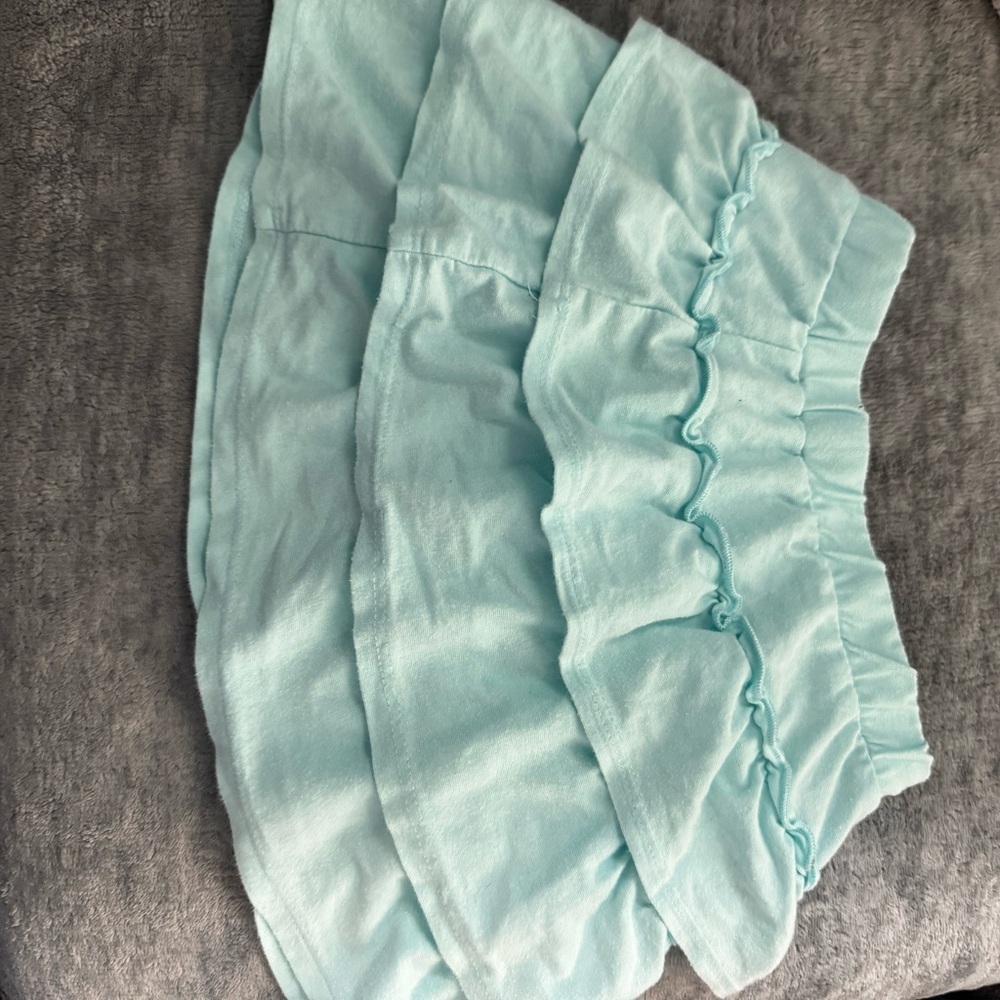Light Blue Ruffled Kids Skirt